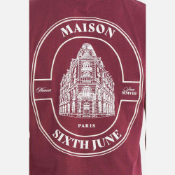 Sixth June Maison Sj Print Ss Tshirt Burgundy