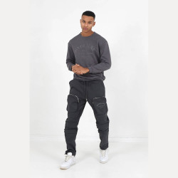 Sixth June Dare Pants W/ Embroideries Dark Grey