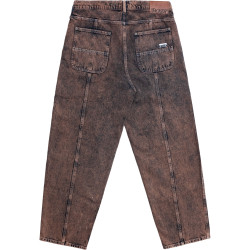 Džínsy Jacker 3 Stripes Dyed Denim Baggy hnedé