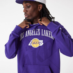 New Era NBA LA Lakers NBA Logo Purple Pullover Hoodie Purple