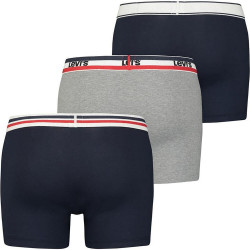Levis Men Giftbox Iconic Cotton Wb Boxer Brief 3P Navy/Mid Grey Melange