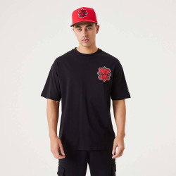 NEW ERA Chicago Bulls NBA Championship Black Oversized T-Shirt Black