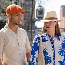 Stetson Texas Linen Herringbone orange herringbone