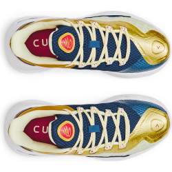 Under Armour Grade School Curry 11 'Championship Mindset' Basketball Shoes Lemon Ice/Metallic Gold/Red