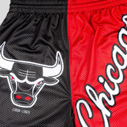 Mitchell And Ness NBA Big Face Shorts 5.0 - 8-20Y Chicago Bulls Black/Red/White