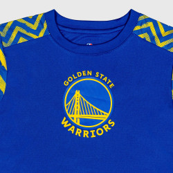 OUTERSTUFF NBA VICTORY PASS TEE SHORT SET GOLDEN STATE WARRIORS BLUE