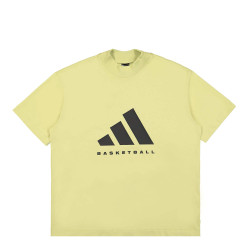 Adidas Unisex One Basketball Cotton Jersey T-Shirt Yellow