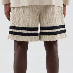 Kraťasy NEW ERA New York Yankees MLB Light Beige Oversized Mesh Shorts béžové