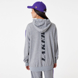 New Era NBA LA Lakers NBA Colour Block Grey Pullover Hoodie Grey