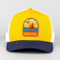 Šiltovka so sieťkou DJINN'S Trucker Cap HFT Sunday Sloth Mustard/Navy