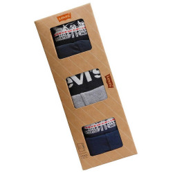 Levis Men Giftbox 2 Horse Pull Logo Boxer Brief 3P Navy/Grey/Black
