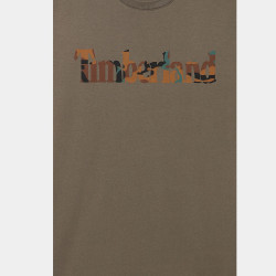 Timberland SS Camo LInear Logo T Grape Leaf