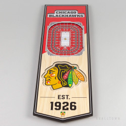 Youthefan Nhl 3D Stadium Banner Chicago Blackhawks (15Cm X 48Cm)