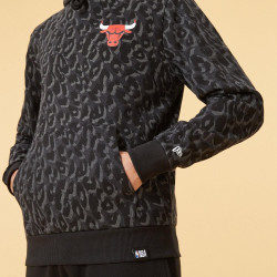 NEW ERA mikina NBA Seasonal aop hoody CHICAGO BULLS Grey