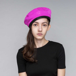 Kangol Nylon Plush Rev Beret Black/Electric Pink