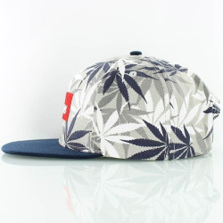 Kreem smoke more weed snapback cap light grey