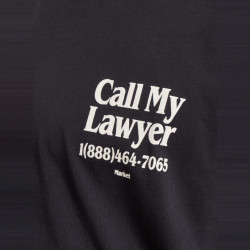 Pánske tričko Market Call My Lawyer prané čierne