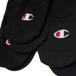Champion 6Pk Footie Socks Black