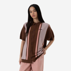 Jacker Granpa Cardigan Shirt Brown