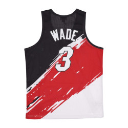 Mitchell & Ness NBA Paint Brush Nn Mesh Tank Dwyane Wade Miami Heat Multi / White