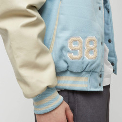 Sean John SJ Script Logo SJ Collegejacket light blue/light sand