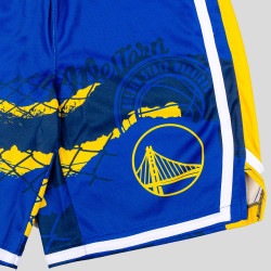 OUTER STUFF NBA FADE AWAY BALLER SHORT GOLDEN STATE WARRIORS Blue