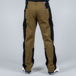Nohavice Sean John Script Logo Patched Pants čierne/zelené