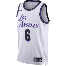 Nike City Edition Swingmam Jersey - Player - 8-20Y - La Lakers Lebron White/Purple
