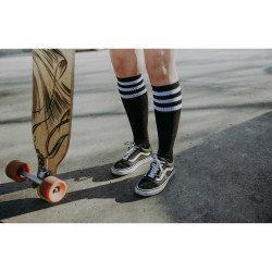 American Socks Ponožky Back In Black Knee High Black