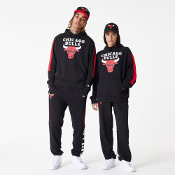 New Era NBA Chicago Bulls NBA Colour Block Black Pullover Hoodie Black