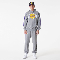 New Era NBA LA Lakers NBA Colour Block Grey Pullover Hoodie Grey
