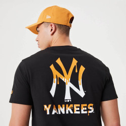 NEW ERA New York Yankees MLB Drip Logo Black T-Shirt Black