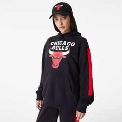 New Era NBA Chicago Bulls NBA Colour Block Black Pullover Hoodie Black