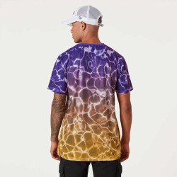 NEW ERA tričko NBA Team color wtr print tee LOS ANGELES LAKERS Purple/Yellow