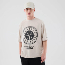 Tričko NEW ERA Seattle Mariners MLB Graphic Cream Boxy T-Shirt krémové