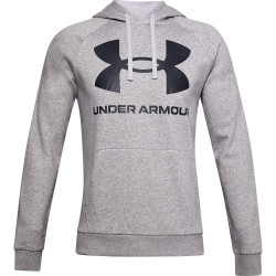 Under Armour Rival Fleece Big Logo Hoodie Grey