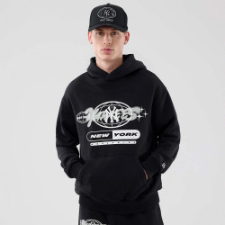 Mikina NEW ERA New York Yankees MLB Logo Graphic Black Oversized Pullover Hoodie čierna