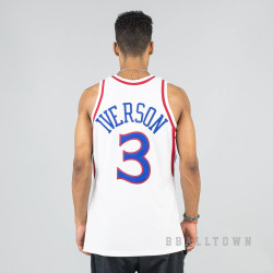 MITCHELL & NESS NBA AUTHENTIC JERSEY PHILADELPHIA 76ERS 2001-02 / ALLEN IVERSON WHITE