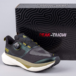Bežecké trailové tenisky Peak Trail Running Shoes Taichi-Orographic Exploration-Fearless Version Black/Chrome Green