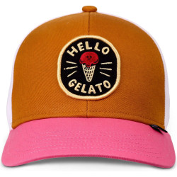 Detská šiltovka Djinn's Basic Kids Cap Food Gelato brown/rose