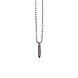GRMY GRIMEY WEAR GLORIFIED BULLET NECKLACE SILVER