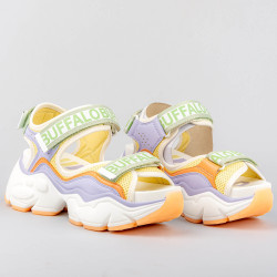 Buffalo Sandal Platform Binary 0 Lavender Multi