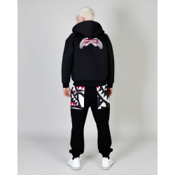 Sprayground Black Sg In My Teeth Scuba Fullzip Hoodie Black