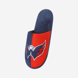FOCO Washington Capitals - NHL - Mens Team Stripe Slipper - Navy/Red