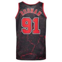 Mitchell & Ness NBA Player Burst Mesh Tank Bulls Dennis Rodman Chicago Bulls Dennis Rodman Scarlet