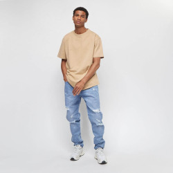 Sean John Script Logo Distressed Denim light blue