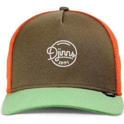 Šiltovka Djinn's Trucker Cap HFT Summer Knit olive/green/orange