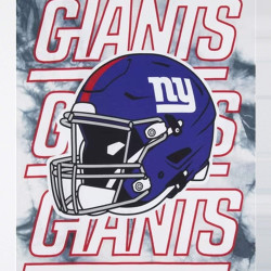 Tričko RE:COVERED x NFL New York Giants modré batikované