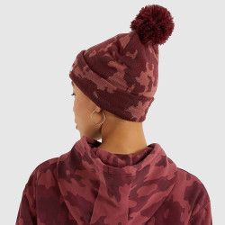 Ellesse Velly Camo Pom Pom Beanie Dark Purple
