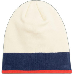 Fila Bowie Back To School Colorful Logo Intarsia Beanie Antique White-Medieval Blue-True Red